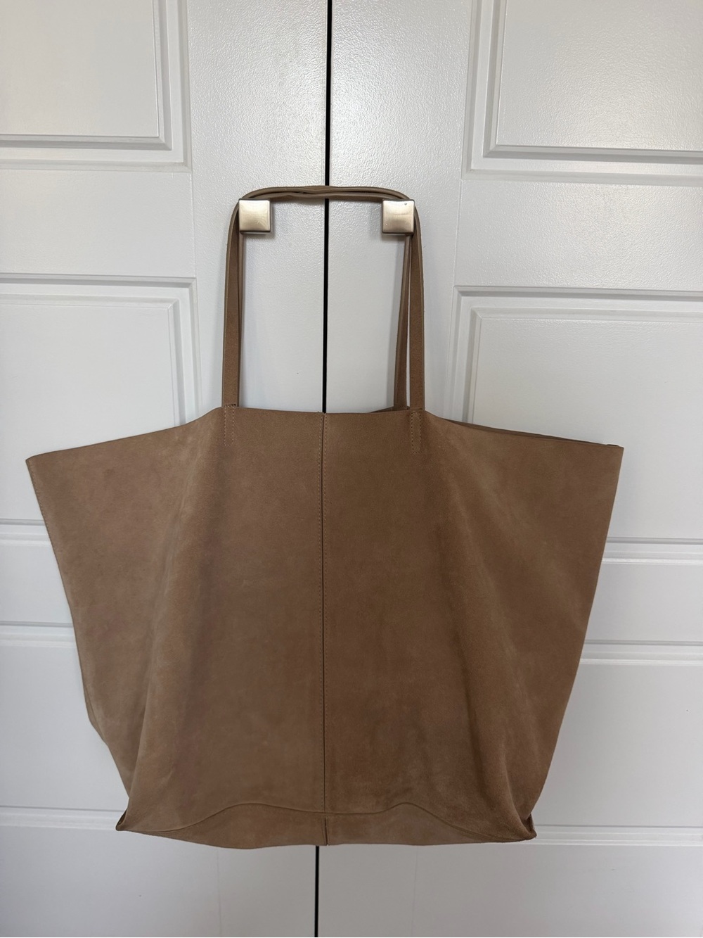 Zara Oversized Suede Tote Bag